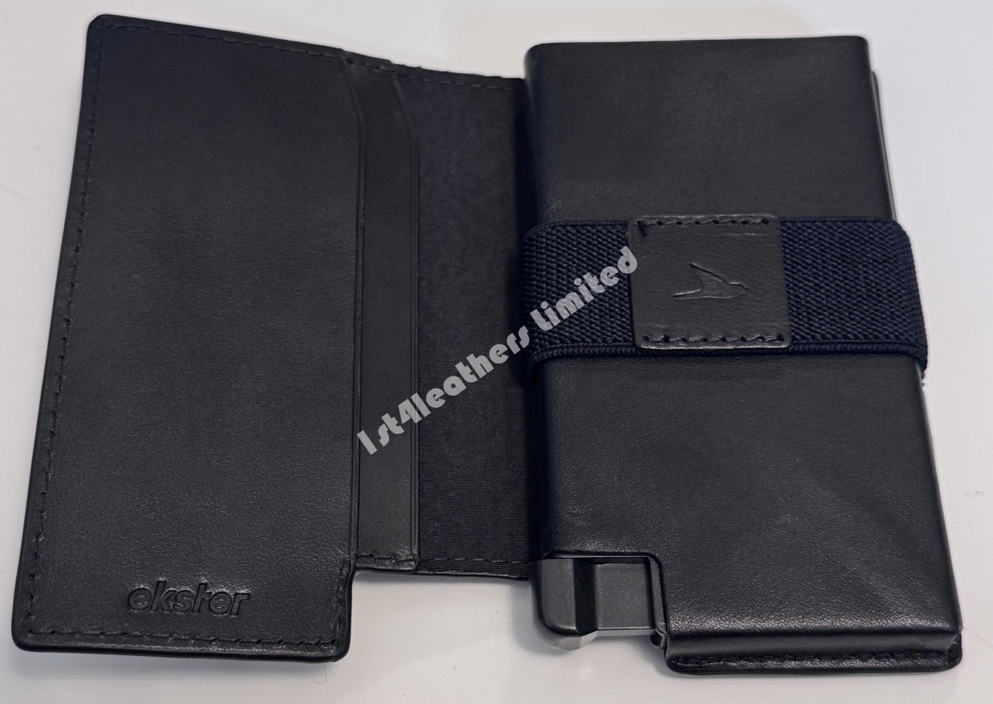 EKSTER SPECIAL EDITION PERFORATED LEATHER WALLET PRO BLACK RFID RRP £109 BNIB