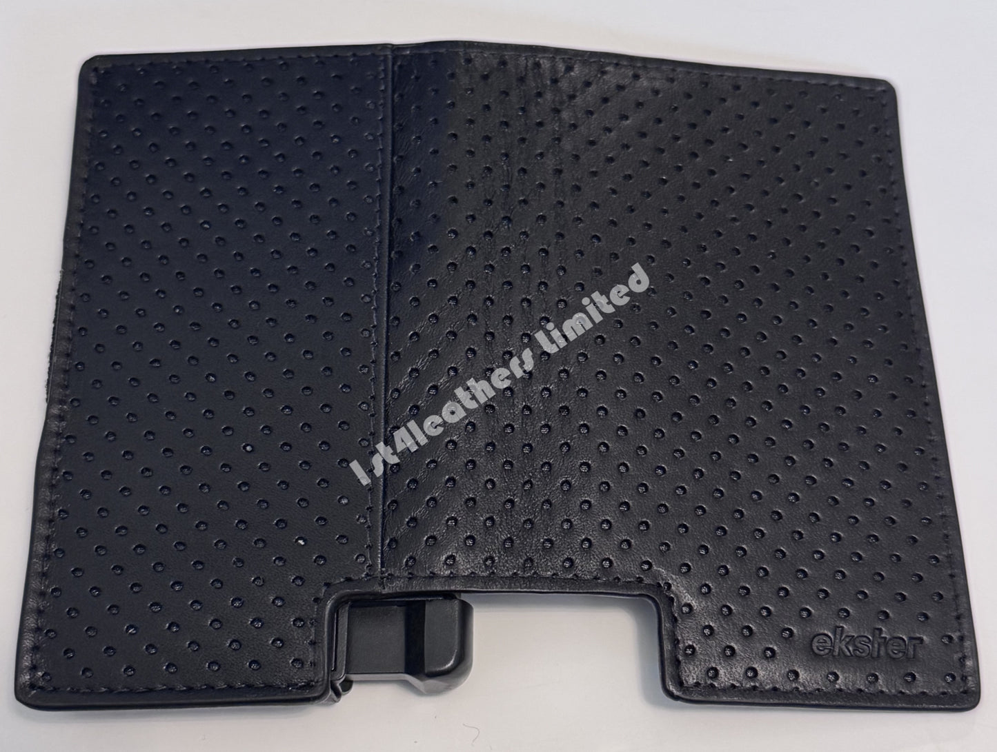 EKSTER SPECIAL EDITION PERFORATED LEATHER WALLET PRO BLACK RFID RRP £109 BNIB