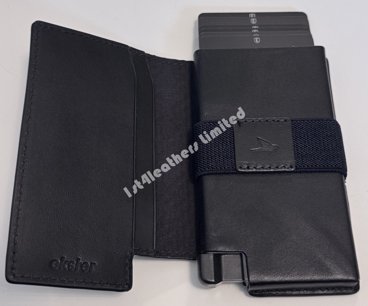 EKSTER SPECIAL EDITION PERFORATED LEATHER WALLET PRO BLACK RFID RRP £109 BNIB