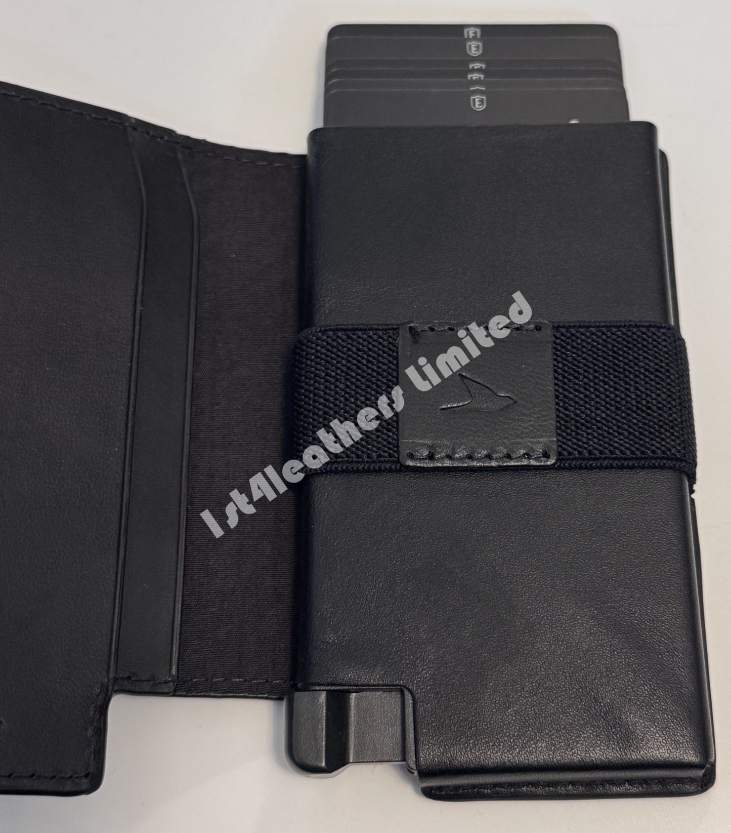 EKSTER SPECIAL EDITION PERFORATED LEATHER WALLET PRO BLACK RFID RRP £109 BNIB