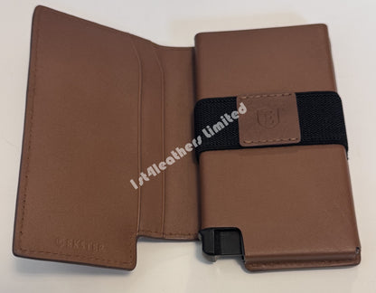 EKSTER RFID BLOCKING LEATHER PARLIAMENT WALLET CARAMEL BROWN RRP £79 BNIB