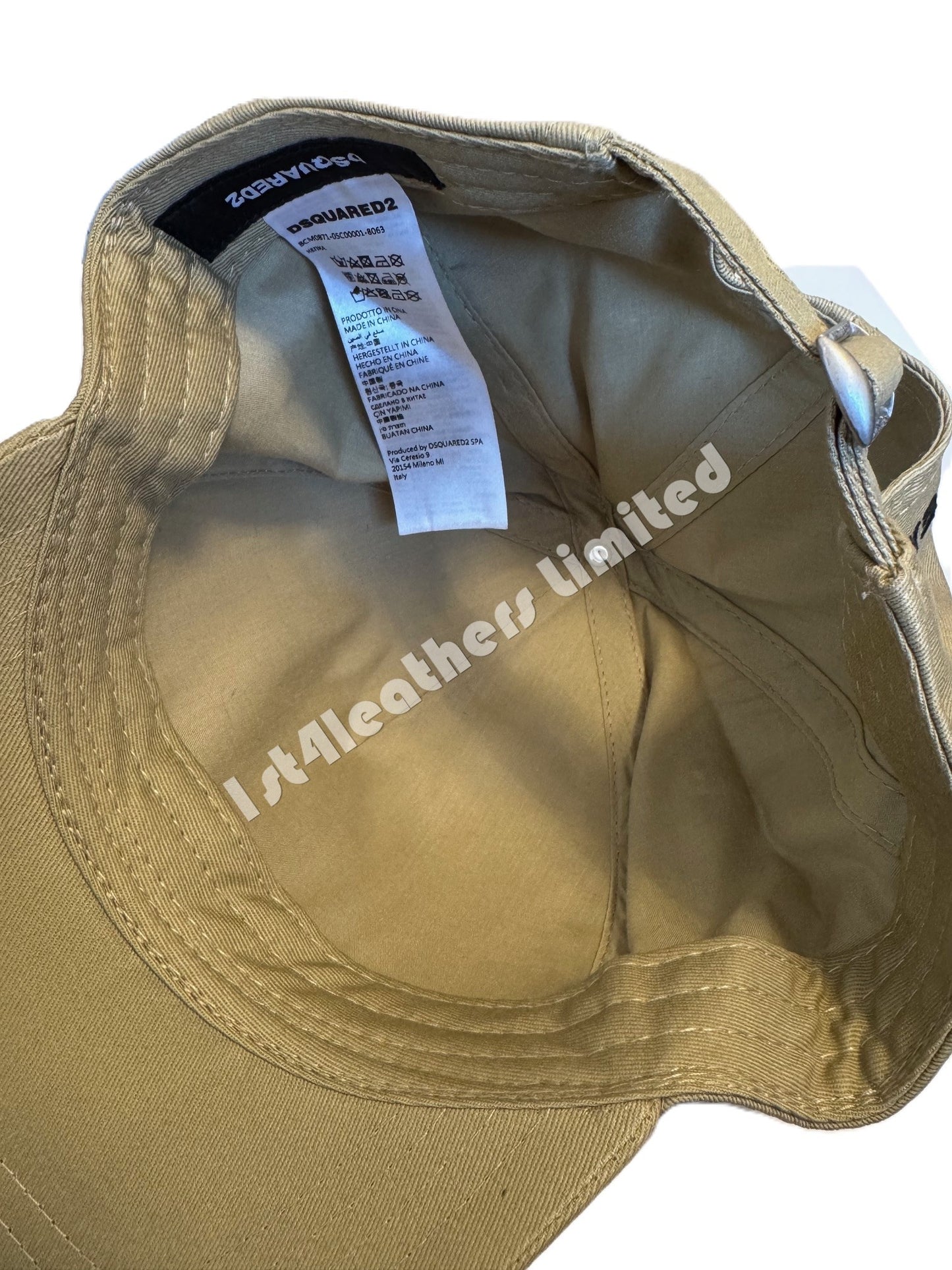DSQUARED 2 CLASSIC COTTON ICON LOGO BASEBALL CAP BEIGE RRP £125 NWOT