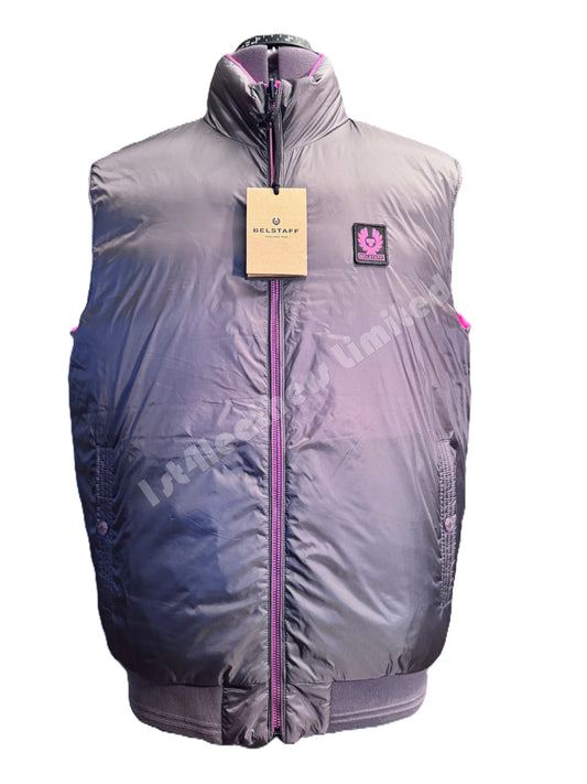 BELSTAFF FLASH CIRCUIT REVERSIBLE DOWN PUFFA GILET GREY/PINK 2XL RRP £350 BNWT