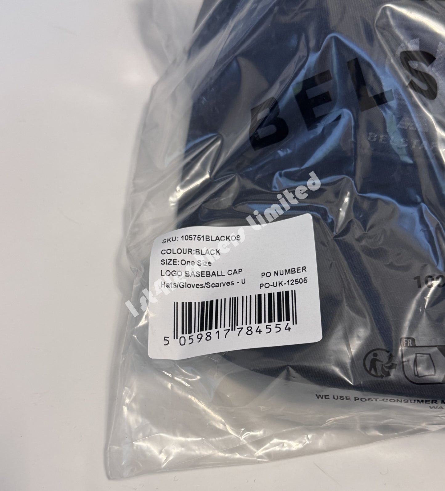 BELSTAFF PHOENIX PATCH COTTON BASEBALL CAP BLACK ONE SIZE BNWT