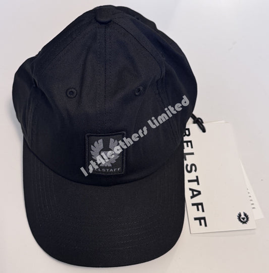 BELSTAFF PHOENIX PATCH COTTON BASEBALL CAP BLACK ONE SIZE BNWT
