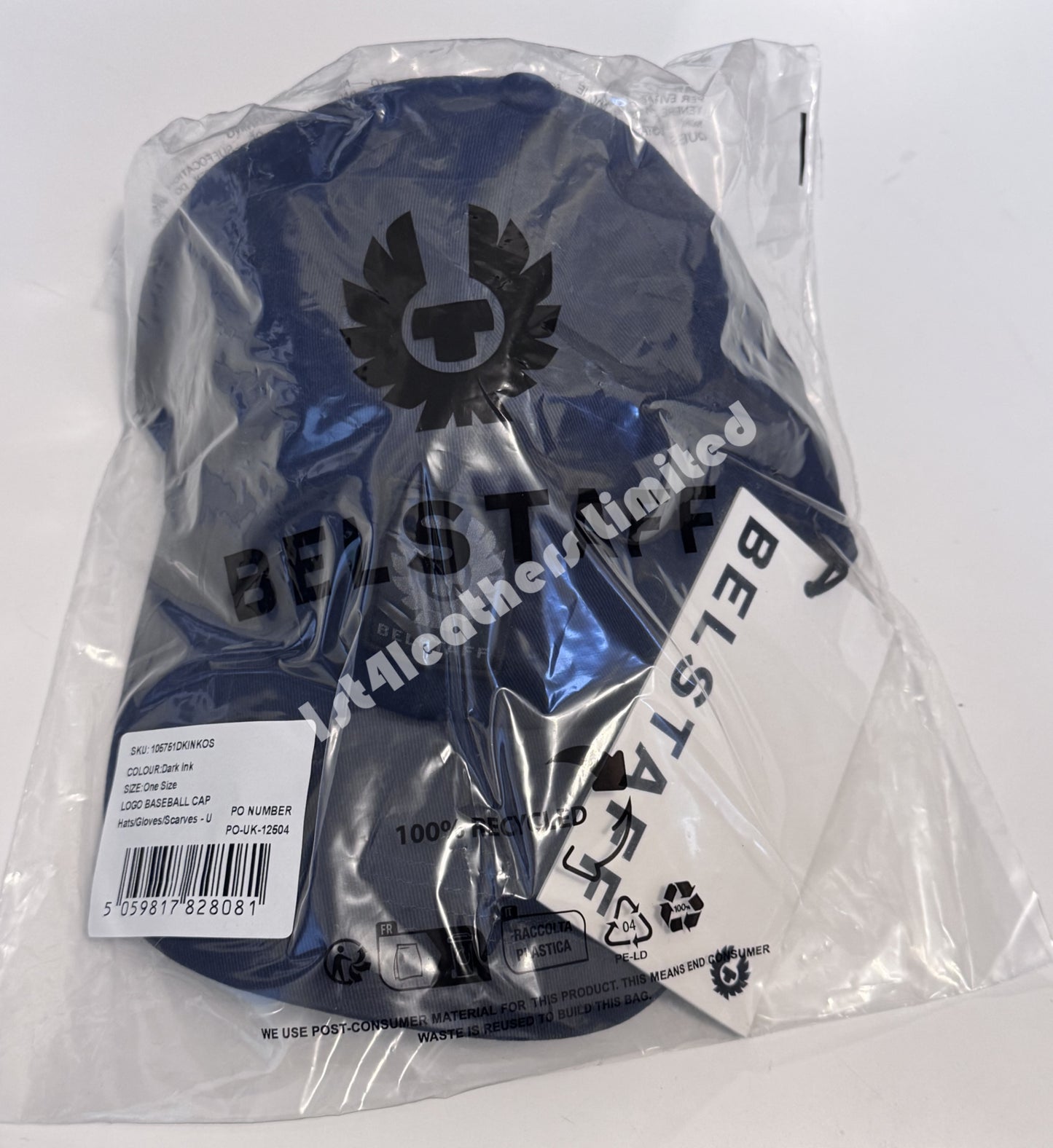 BELSTAFF PHOENIX PATCH COTTON BASEBALL CAP DARK INK NAVY ONE SIZE BNWT
