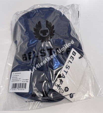 BELSTAFF PHOENIX PATCH COTTON BASEBALL CAP DARK INK NAVY ONE SIZE BNWT