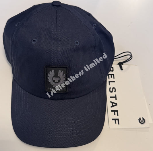 BELSTAFF PHOENIX PATCH COTTON BASEBALL CAP DARK INK NAVY ONE SIZE BNWT