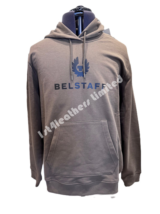 BELSTAFF NORTHVIEW COTTON FLEECE HOODIE SWEATSHIRT CLAY BROWN 3XL RRP £150 BNWT