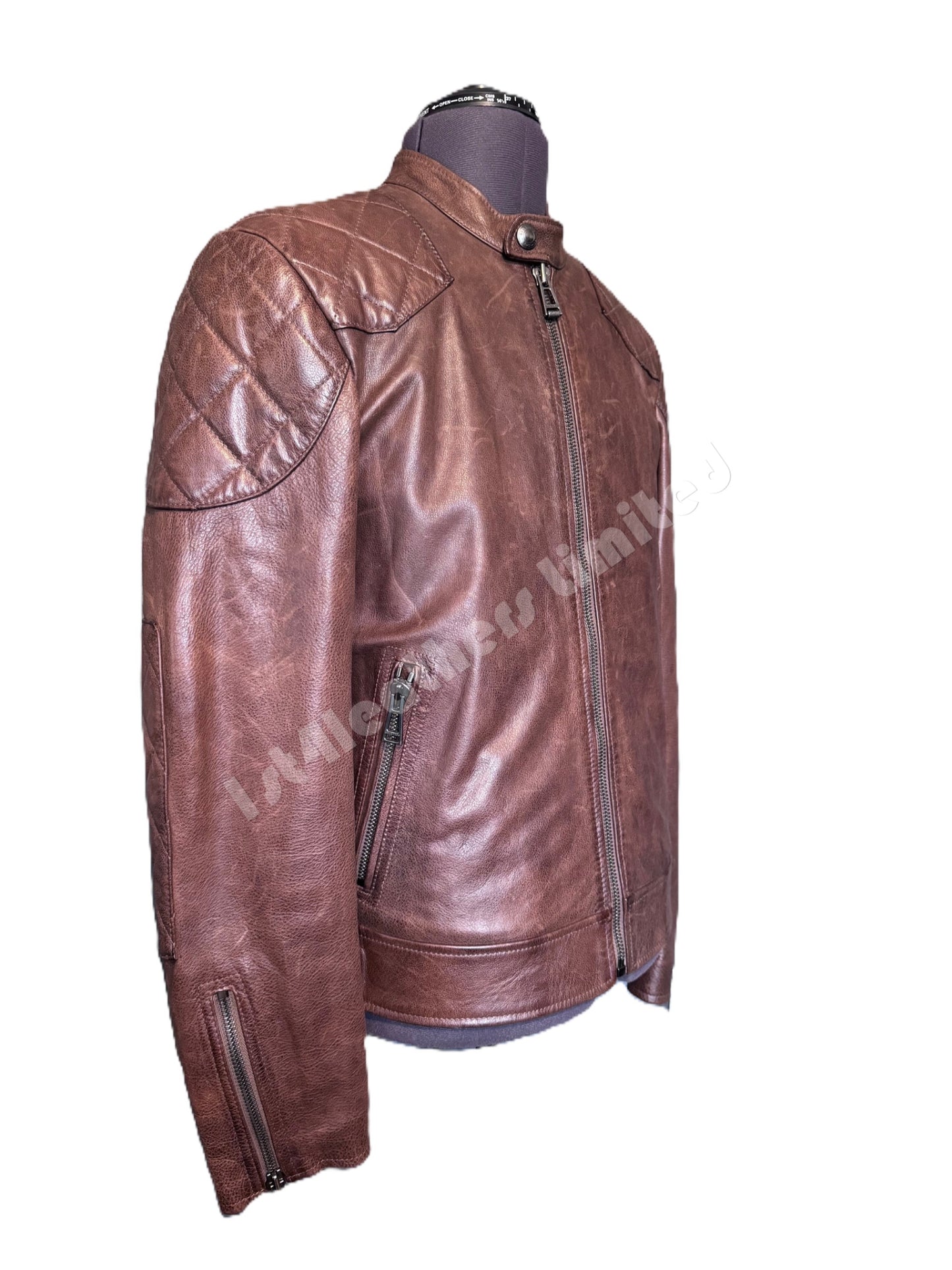 BELSTAFF OUTLAW HAND WAX CALF LEATHER JACKET SADDLE BROWN UK38 M RRP £1295 BNWT