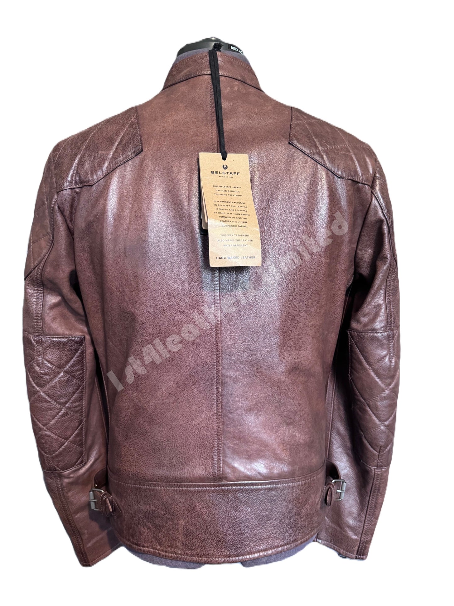 BELSTAFF OUTLAW HAND WAX CALF LEATHER JACKET SADDLE BROWN UK38 M RRP £1295 BNWT