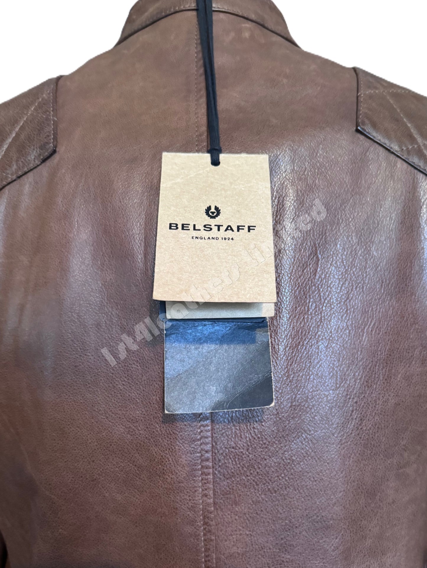 BELSTAFF OUTLAW HAND WAX CALF LEATHER JACKET SADDLE BROWN UK38 M RRP £1295 BNWT