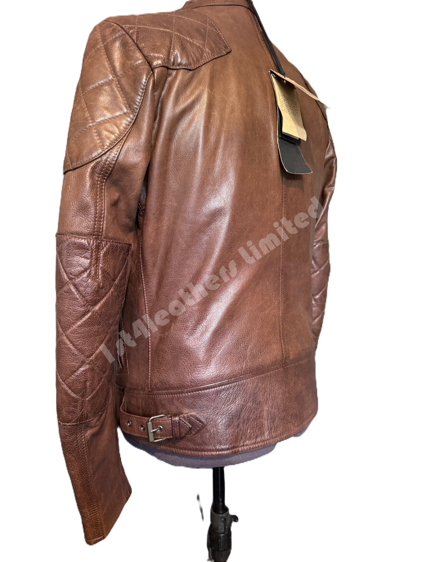 BELSTAFF OUTLAW HAND WAX CALF LEATHER JACKET SADDLE BROWN UK38 M RRP £1295 BNWT