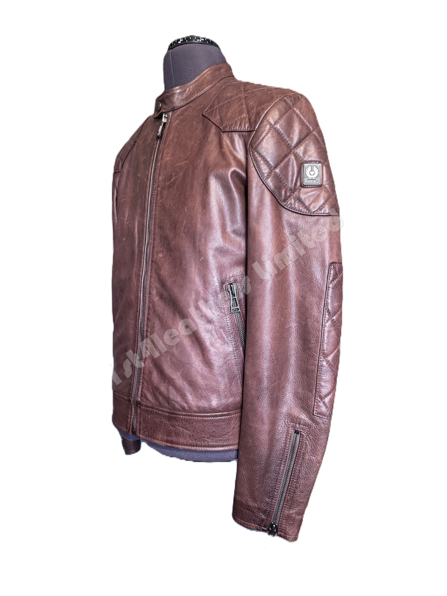 BELSTAFF OUTLAW HAND WAX CALF LEATHER JACKET SADDLE BROWN UK38 M RRP £1295 BNWT