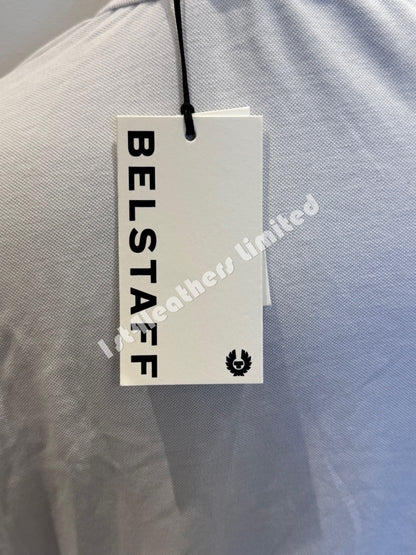 BELSTAFF STEWARTON PIQUE COTTON LONG SLEEVE POLO SHIRT WHITE RRP £110 BNWT