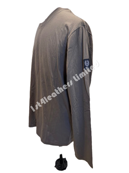 BELSTAFF THOM LONG SLEEVE COTTON T-SHIRT CLAY BROWN 2XL RRP £75 BNWT