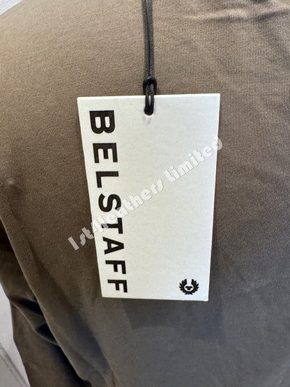BELSTAFF THOM LONG SLEEVE COTTON T-SHIRT CLAY BROWN 2XL RRP £75 BNWT