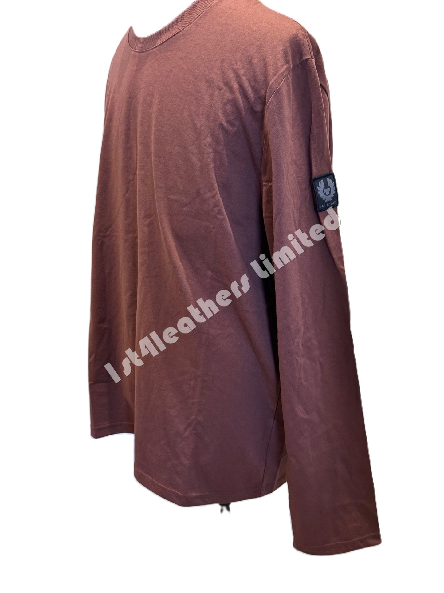 BELSTAFF THOM LONG SLEEVE COTTON T-SHIRT DEEP COPPER 3XL RRP £75 BNWT