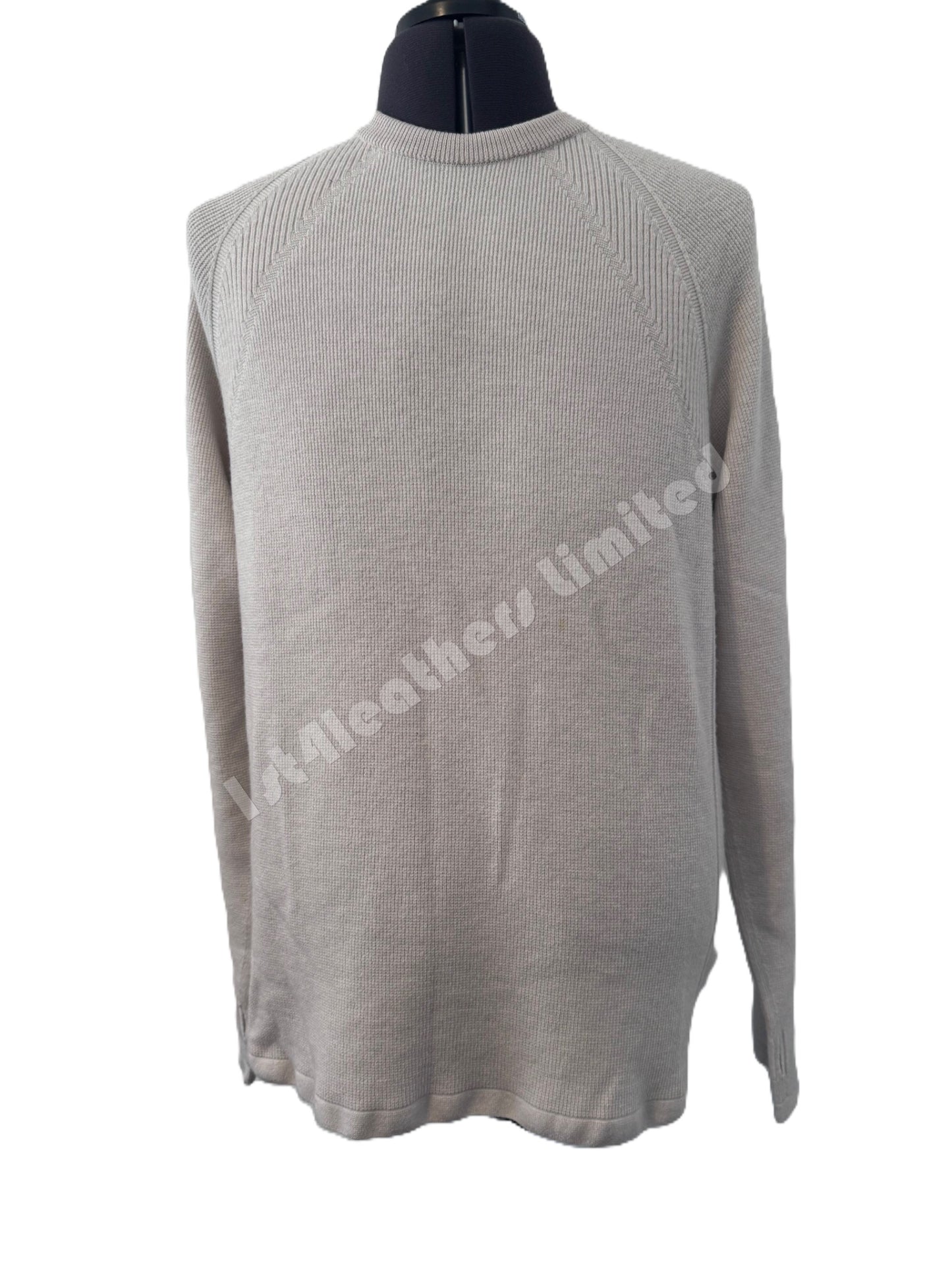 BELSTAFF RIP MOCK NECK MERINO WOOL JUMPER IN MOONBEAM (CREAM) 3XL RRP £250 BNWT