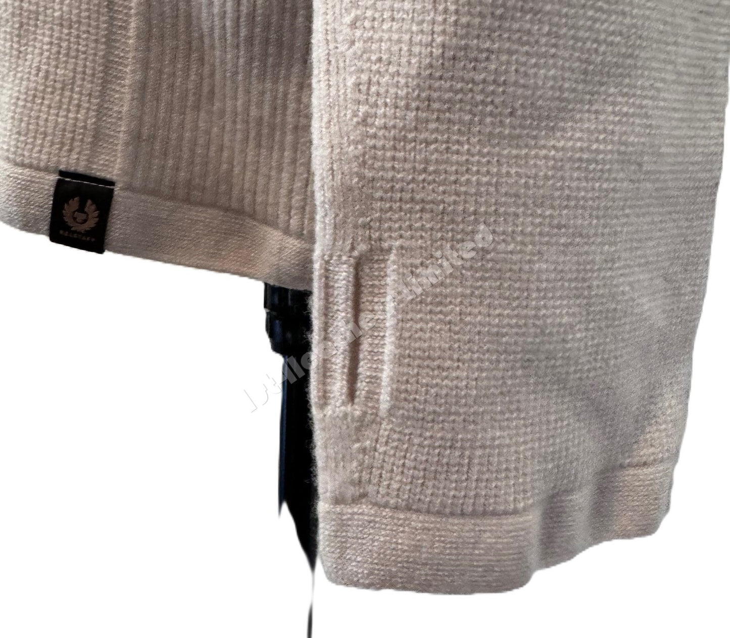 BELSTAFF RIP MOCK NECK MERINO WOOL JUMPER IN MOONBEAM (CREAM) 3XL RRP £250 BNWT