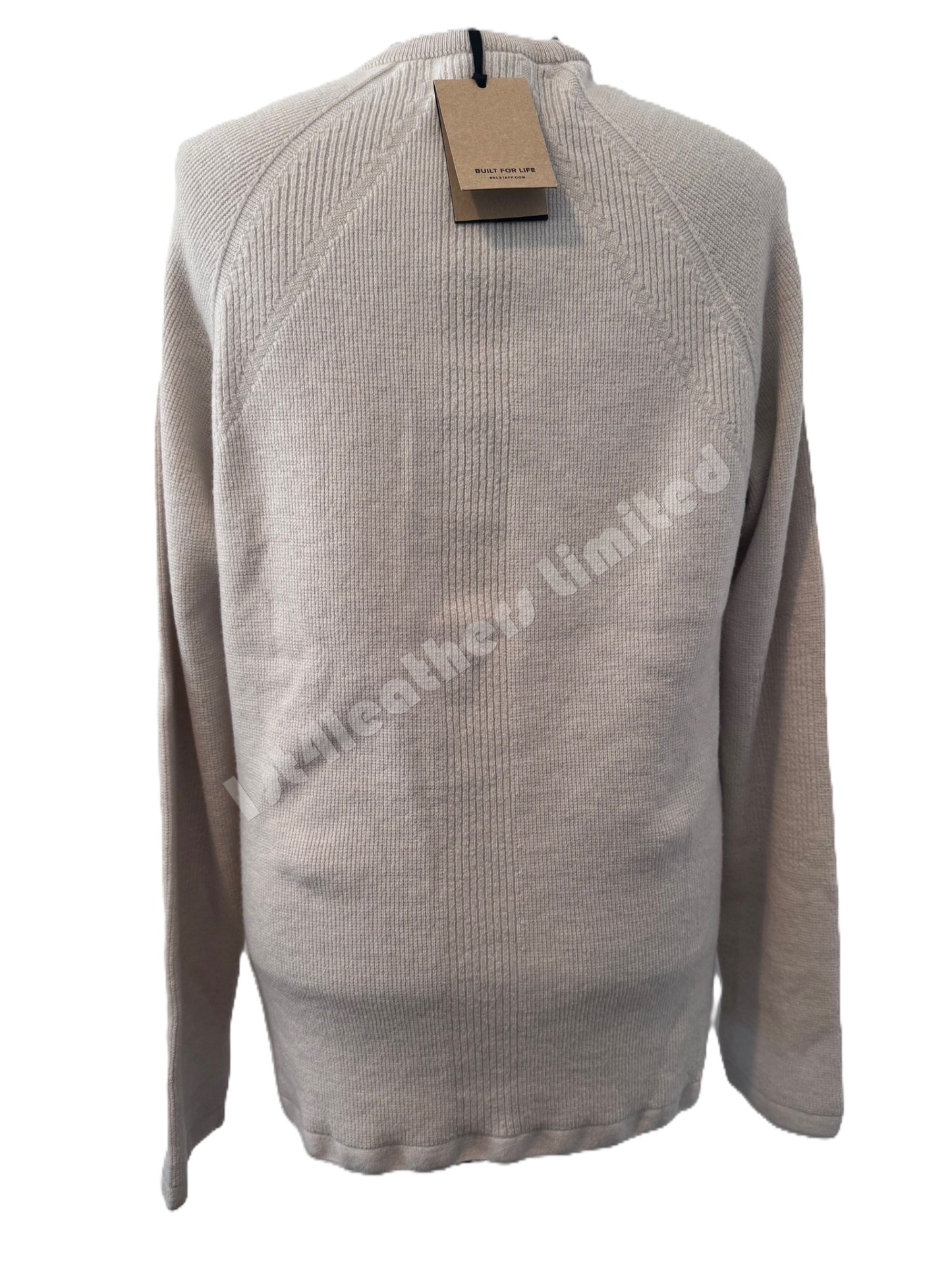 BELSTAFF RIP MOCK NECK MERINO WOOL JUMPER IN MOONBEAM (CREAM) 3XL RRP £250 BNWT