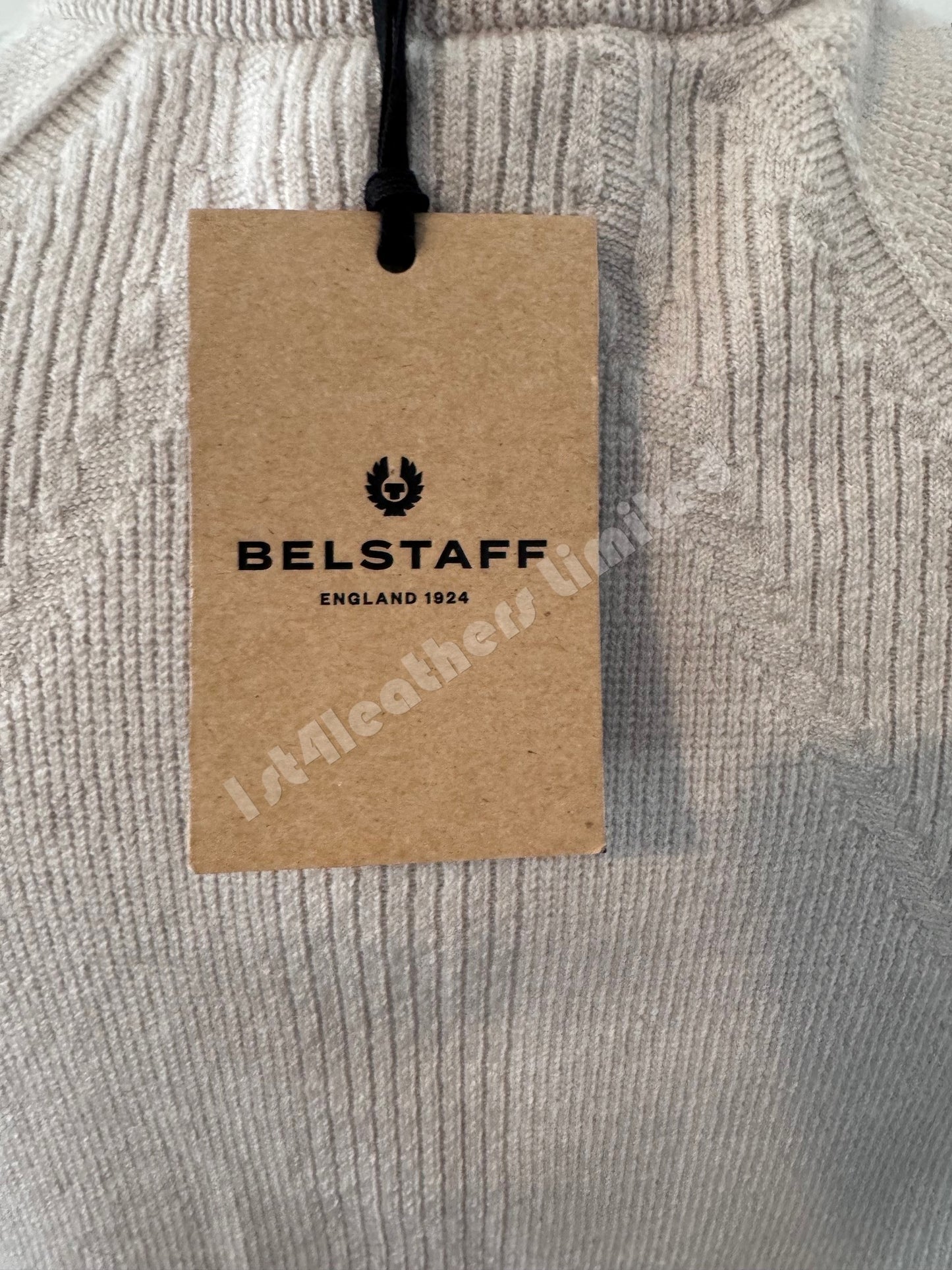 BELSTAFF RIP MOCK NECK MERINO WOOL JUMPER IN MOONBEAM (CREAM) 3XL RRP £250 BNWT