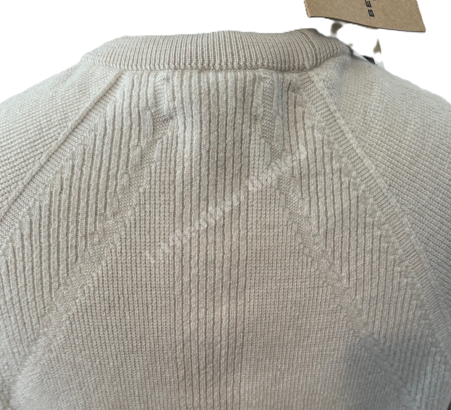 BELSTAFF RIP MOCK NECK MERINO WOOL JUMPER IN MOONBEAM (CREAM) 3XL RRP £250 BNWT