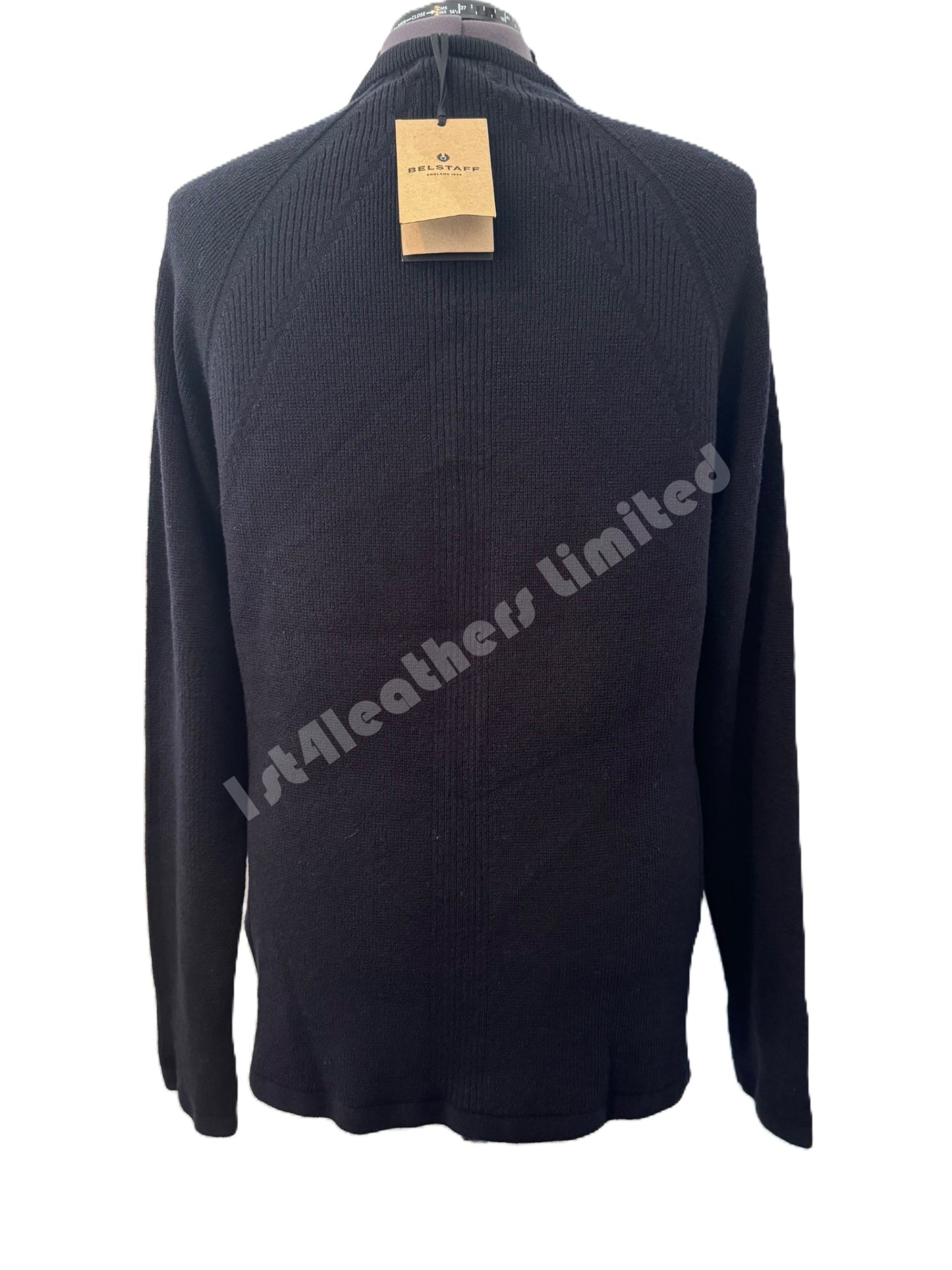 BELSTAFF RIP MOCK NECK MERINO WOOL JUMPER IN DARK INK NAVY 2XL RRP £250 BNWT