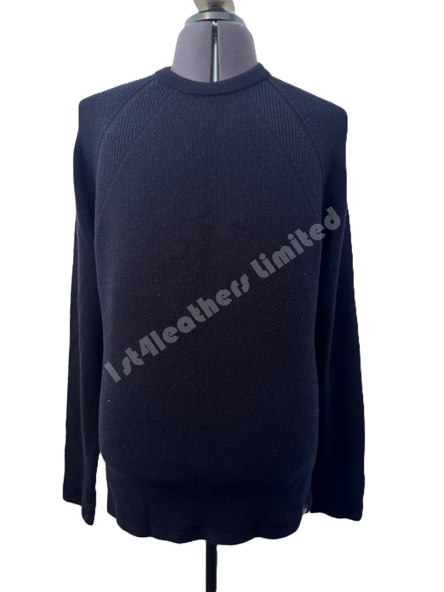 BELSTAFF RIP MOCK NECK MERINO WOOL JUMPER IN DARK INK NAVY 2XL RRP £250 BNWT