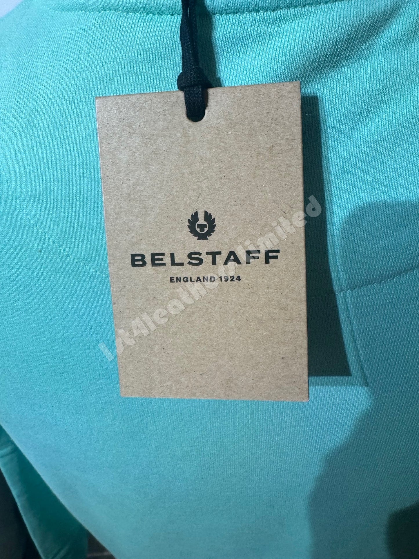 BELSTAFF SIGNATURE CREW NECK SWEATSHIRT OCEAN GREEN LARGE RRP £135 BNWT