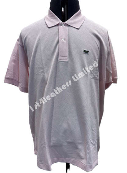 LACOSTE CLASSIC L1212 PIQUE COTTON POLO SHIRT PALE ROSE PINK RRP £95 NEW