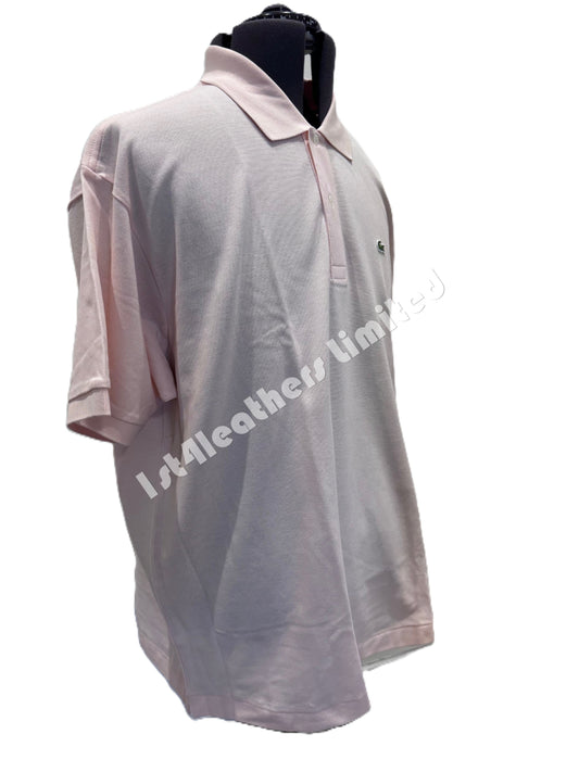 LACOSTE CLASSIC L1212 PIQUE COTTON POLO SHIRT PALE ROSE PINK RRP £95 NEW
