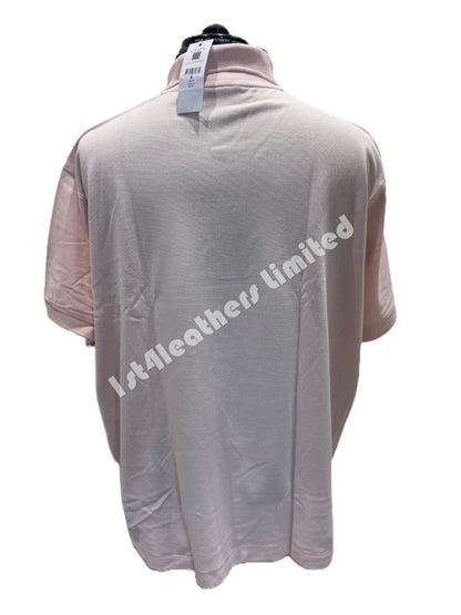 LACOSTE CLASSIC L1212 PIQUE COTTON POLO SHIRT PALE ROSE PINK RRP £95 NEW