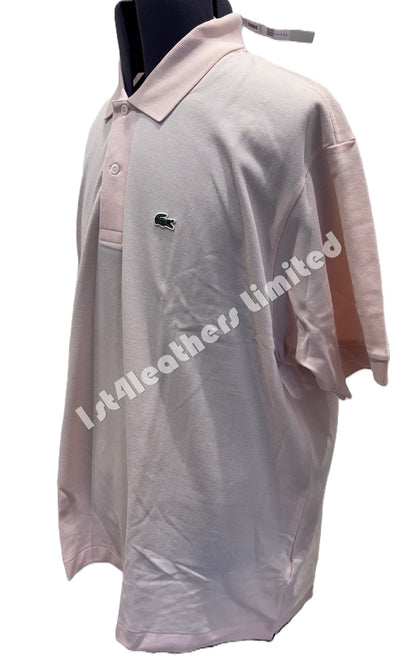 LACOSTE CLASSIC L1212 PIQUE COTTON POLO SHIRT PALE ROSE PINK RRP £95 NEW
