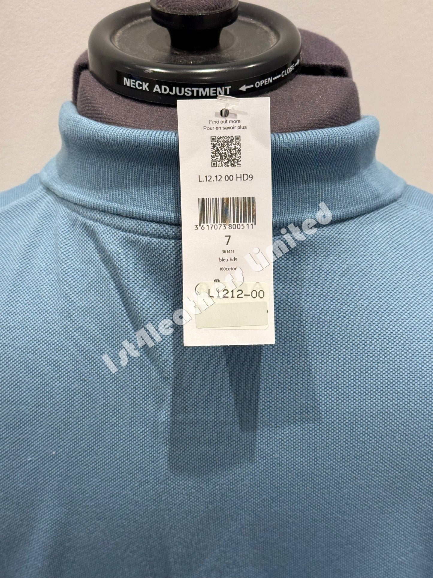 LACOSTE CLASSIC L1212 PIQUE COTTON POLO SHIRT BLUE HD9 (7) 2XL RRP £95 NEW