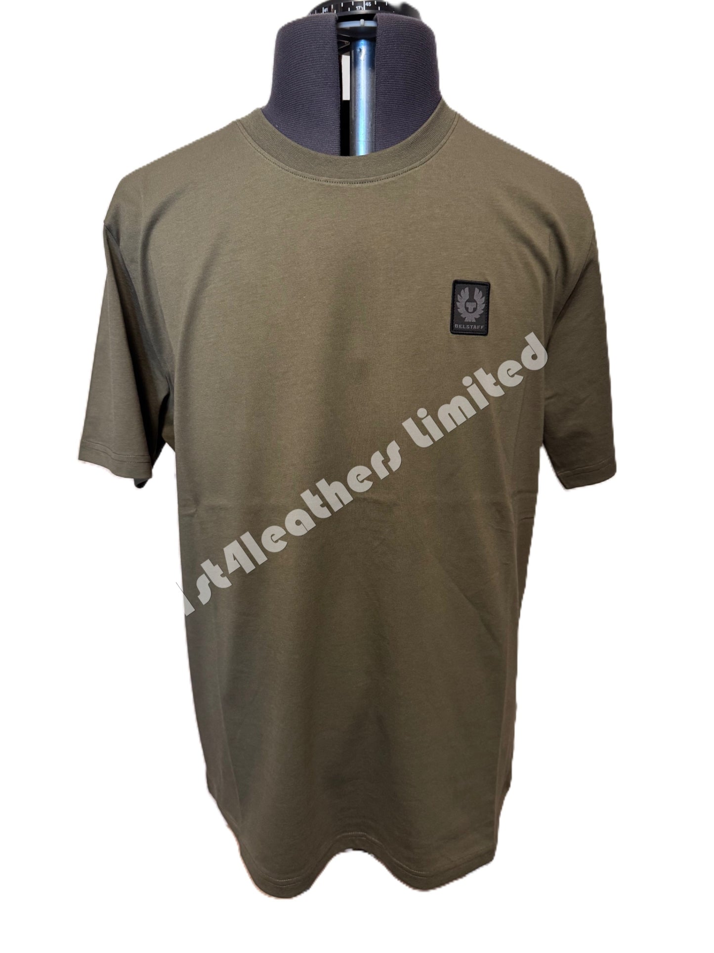 BELSTAFF MONKFORD PHOENIX PATCH T-SHIRT TRUE OLIVE GREEN RRP £60 BNWT