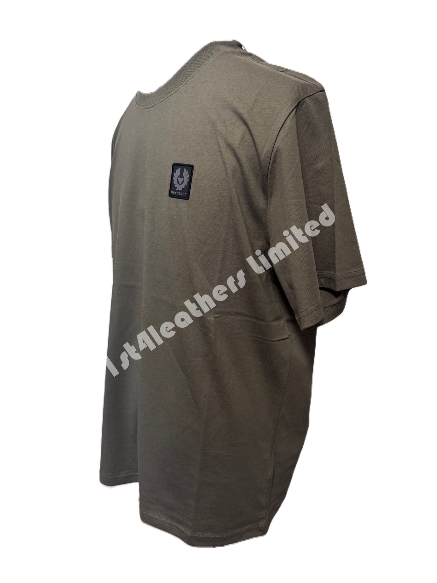 BELSTAFF MONKFORD PHOENIX PATCH T-SHIRT TRUE OLIVE GREEN RRP £60 BNWT