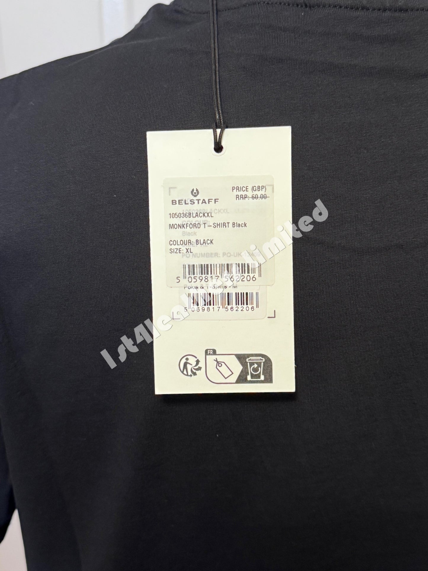 BELSTAFF MONKFORD PHOENIX PATCH T-SHIRT BLACK RRP £60 BNWT