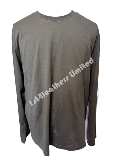 BELSTAFF THOM LONG SLEEVE COTTON T-SHIRT TRUE OLIVE GREEN 3XL RRP £75 BNWT