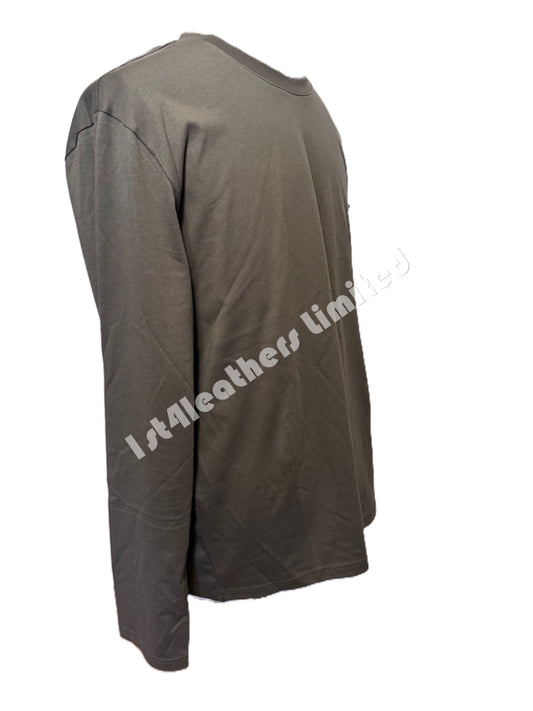 BELSTAFF THOM LONG SLEEVE COTTON T-SHIRT TRUE OLIVE GREEN 3XL RRP £75 BNWT