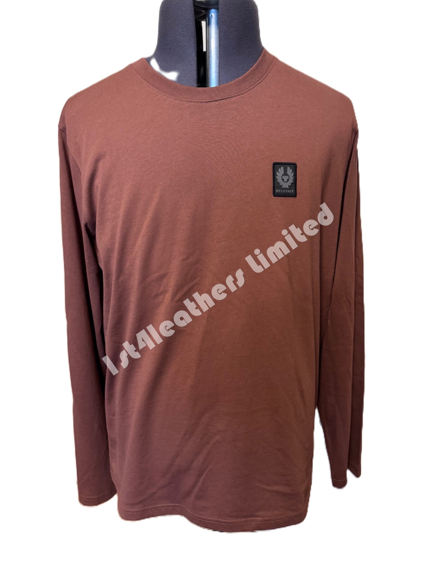 BELSTAFF MONKFORD PHOENIX PATCH LONG SLEEVE T-SHIRT DEEP COPPER RRP£75 NEW