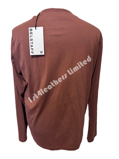 BELSTAFF MONKFORD PHOENIX PATCH LONG SLEEVE T-SHIRT DEEP COPPER RRP£75 NEW