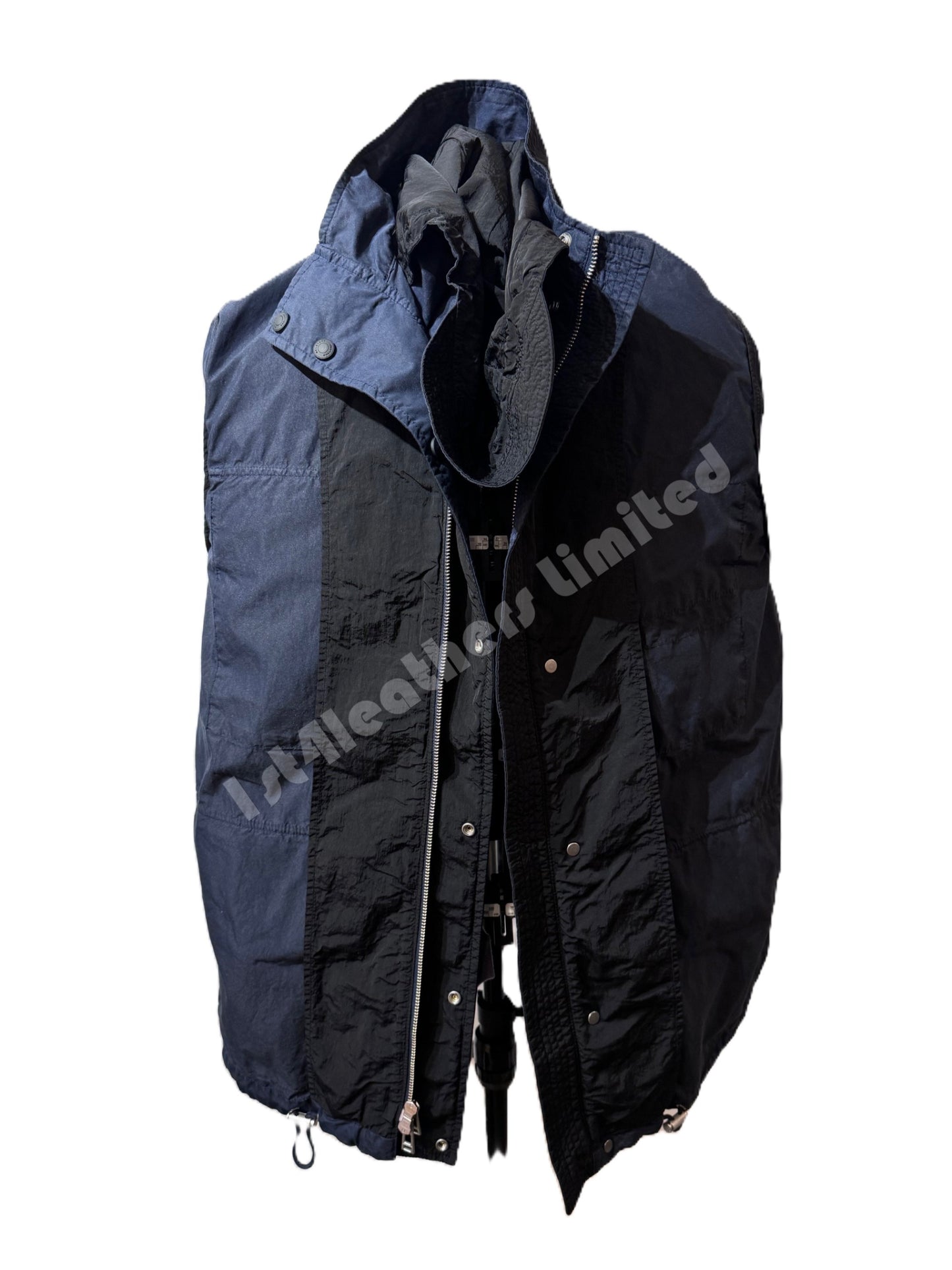 BELSTAFF DEPLOY COTTON BLEND HOODED JACKET DARK INK/BLACK RRP £595 BNWT