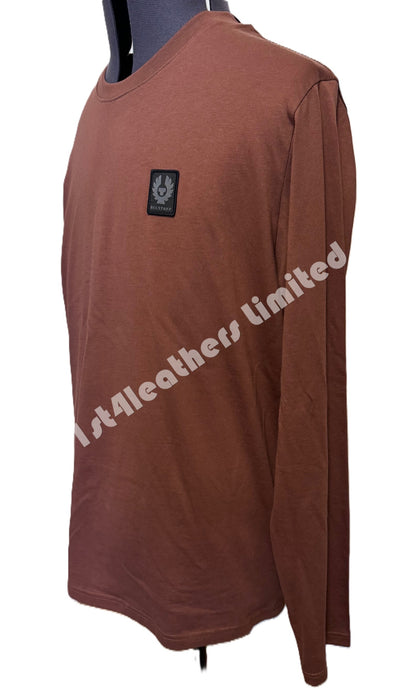 BELSTAFF MONKFORD PHOENIX PATCH LONG SLEEVE T-SHIRT DEEP COPPER RRP£75 NEW