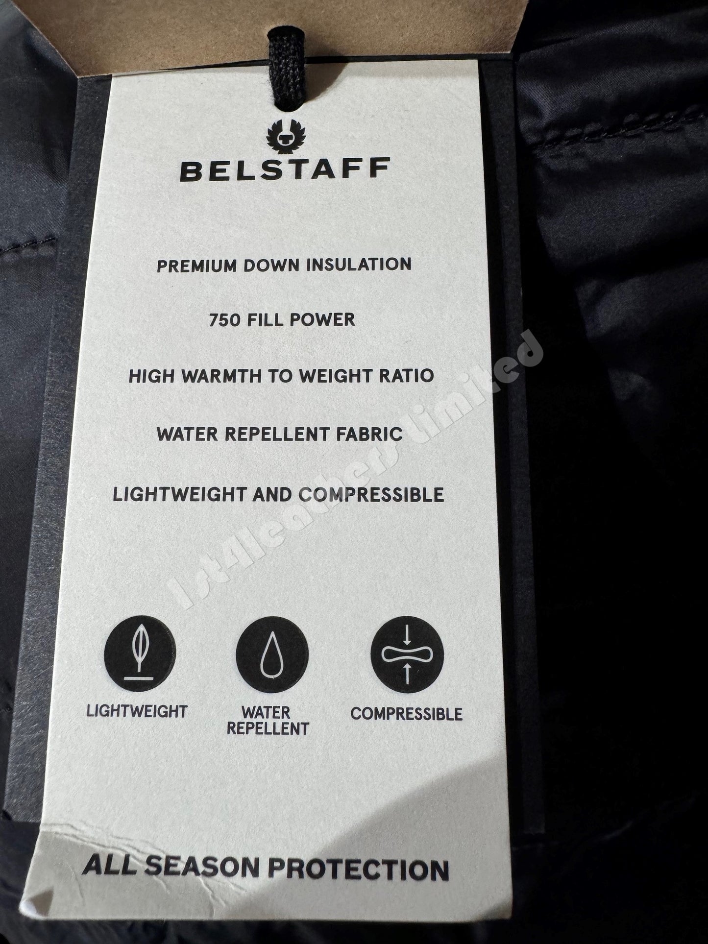 BELSTAFF BIG & TALL RYEGATE 750 FILL PUFFA JACKET BLACK RRP £365 BNWT