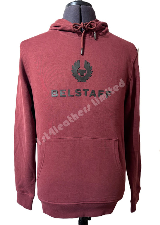 BELSTAFF SIGNATURE HOODIE SWEATSHIRT LAVA RED RRP £160 BNWT