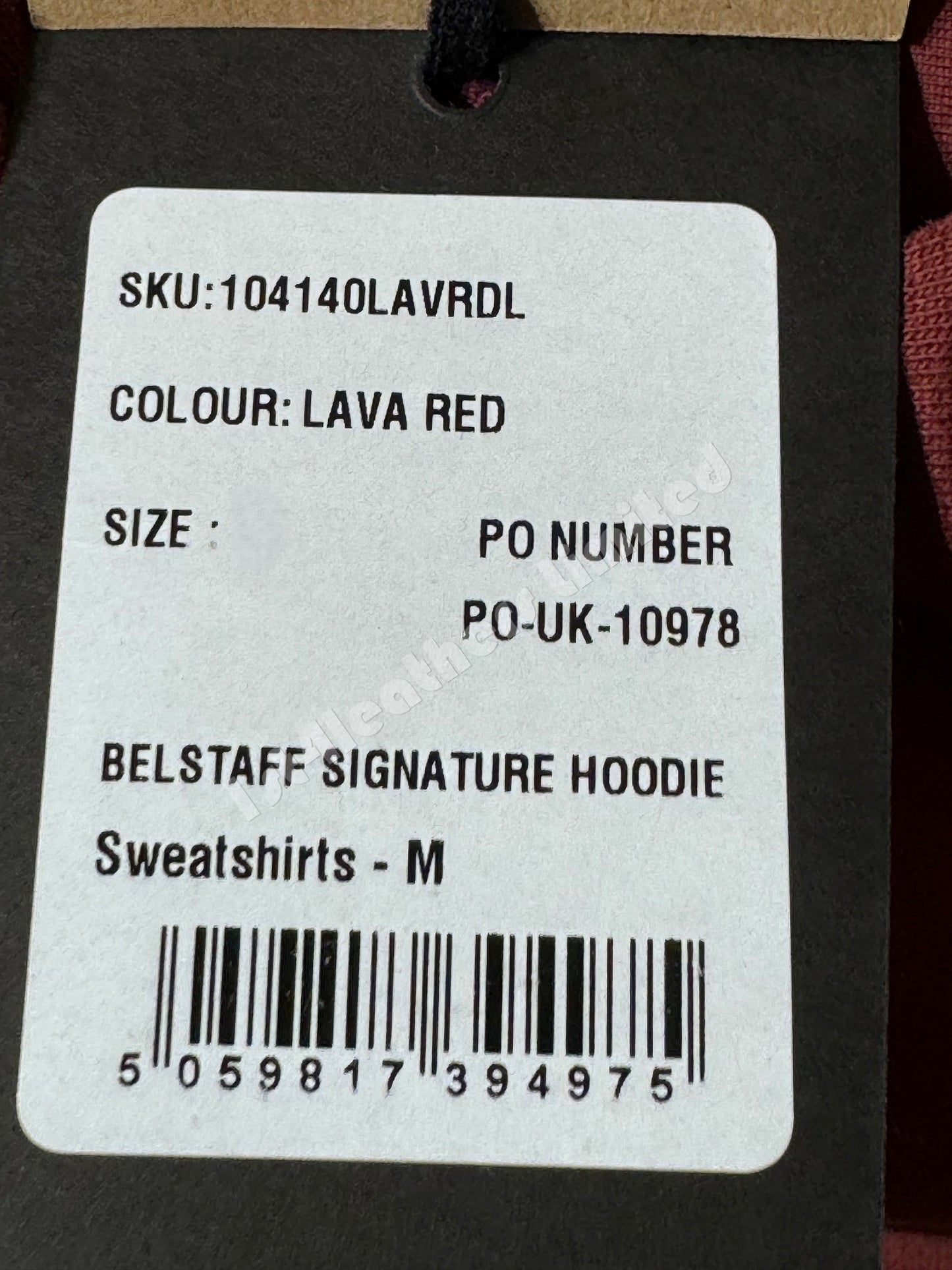 BELSTAFF SIGNATURE HOODIE SWEATSHIRT LAVA RED RRP £160 BNWT