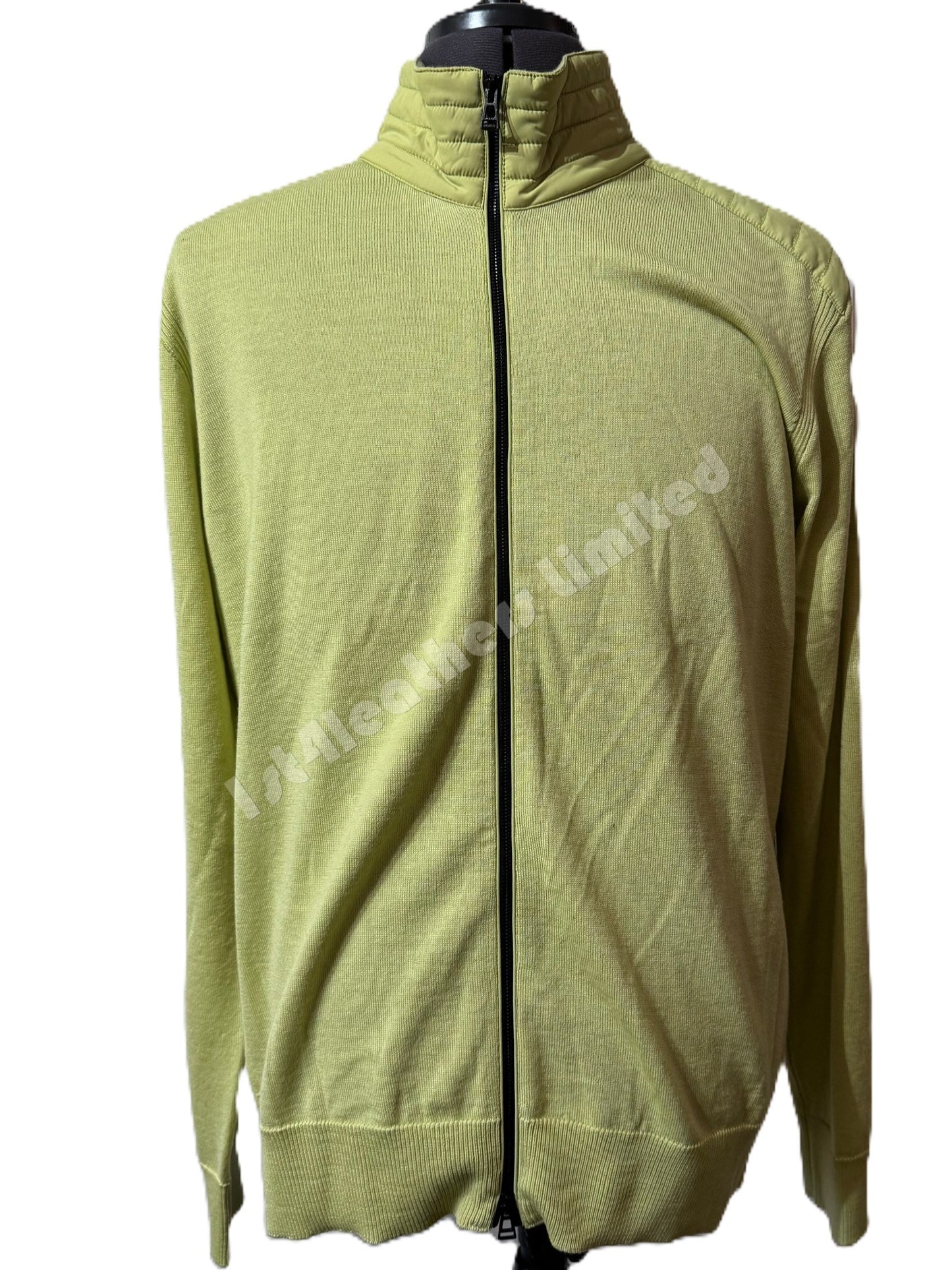 BELSTAFF KELBY MERINO WOOL ZIP CARDIGAN JUMPER IN LIME YELLOW RRP £250 BNWT