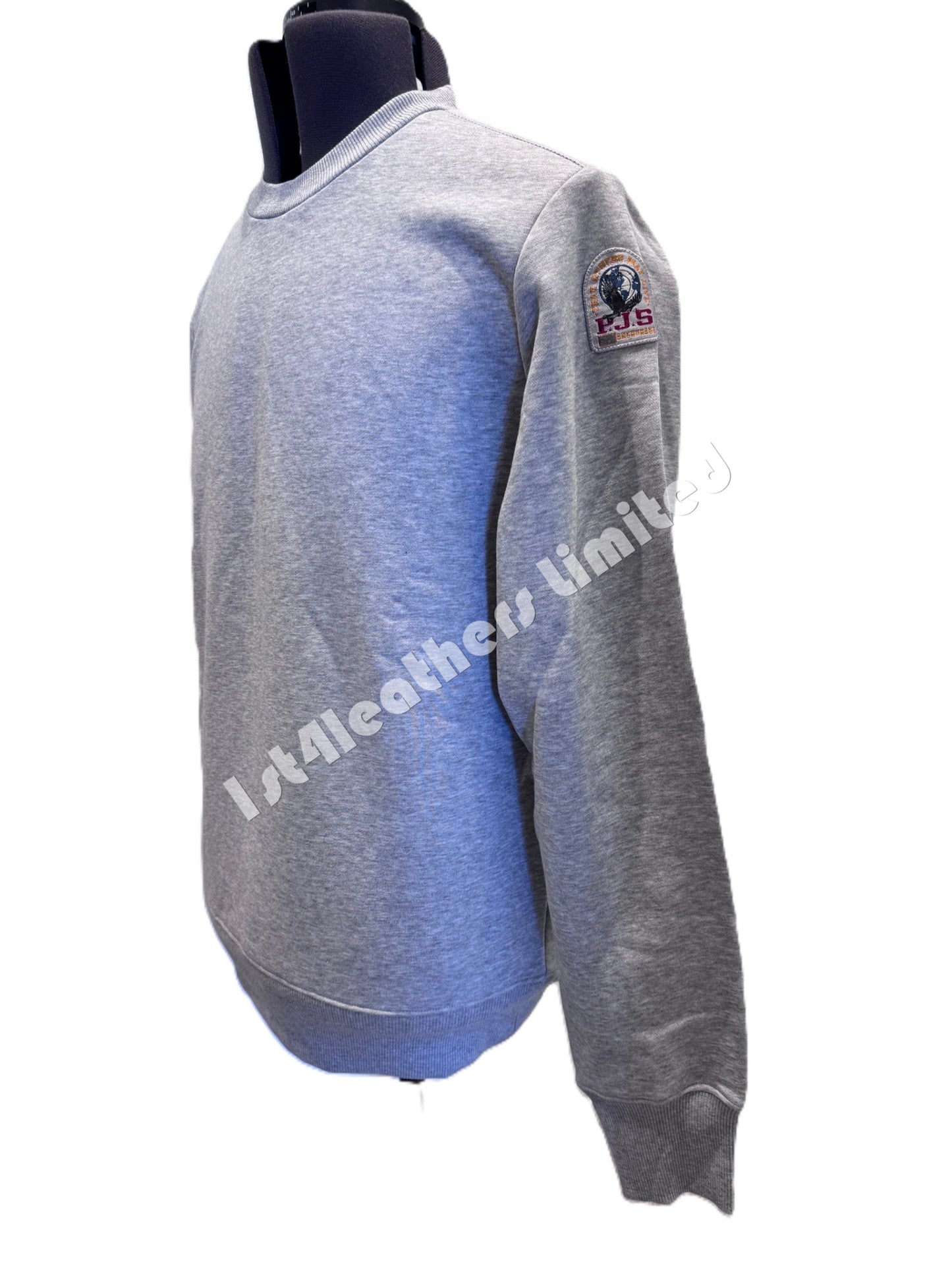 PARAJUMPERS K2 CREW NECK COTTON FLEECE SWEATSHIRT GREY MELANGE RRP £160 BNWT