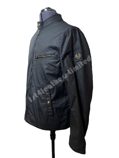 BELSTAFF WALKHAM WAX COTTON BIKER JACKET BLACK RRP £375 BNWT